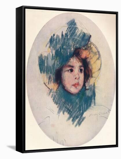 'Child's Head', c1902, (c1932)-Mary Cassatt-Framed Stretched Canvas