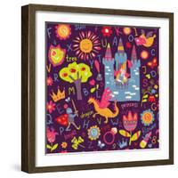 Child Seamless Pattern-Tania Anisimova-Framed Art Print