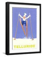 Child Skiing, Telluride, Colorado-null-Framed Art Print
