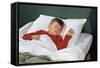 Child Sleeping in Bed-William P. Gottlieb-Framed Stretched Canvas