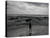 Child Standing at the Edge of Tide-Krzysztof Rost-Stretched Canvas