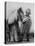 Child Standing Beside a Miniature Horse, Showing Size Comparison-Ed Clark-Stretched Canvas