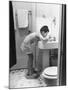 Child Star Margaret O'Brien Brushing Her Teeth-Bob Landry-Mounted Premium Photographic Print