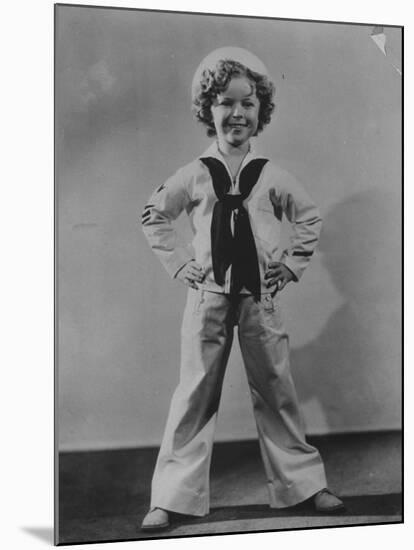 Child Star Shirley Temple Dressed in Sailor Suit-Peter Stackpole-Mounted Premium Photographic Print