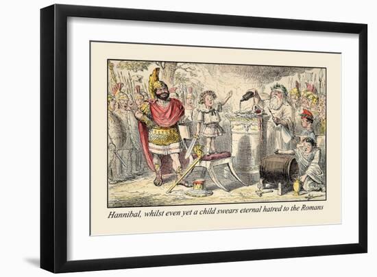 Child Swears Eternal Hatred-John Leech-Framed Art Print