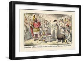 Child Swears Eternal Hatred-John Leech-Framed Art Print