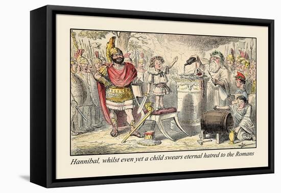 Child Swears Eternal Hatred-John Leech-Framed Stretched Canvas