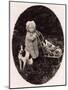 Child, Toy Pram, Dog-null-Mounted Art Print