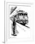 Child Train Safety, Artwork-Bill Sanderson-Framed Photographic Print