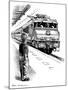 Child Train Safety, Artwork-Bill Sanderson-Mounted Photographic Print