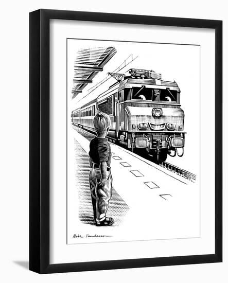 Child Train Safety, Artwork-Bill Sanderson-Framed Photographic Print