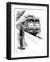 Child Train Safety, Artwork-Bill Sanderson-Framed Photographic Print