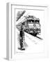 Child Train Safety, Artwork-Bill Sanderson-Framed Photographic Print