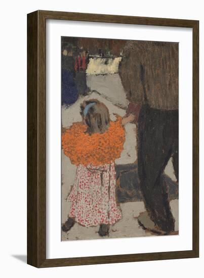 Child Wearing a Red Scarf, C. 1891-Edouard Vuillard-Framed Giclee Print