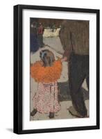 Child Wearing a Red Scarf, C. 1891-Edouard Vuillard-Framed Giclee Print