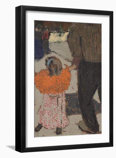 Child Wearing a Red Scarf, C. 1891-Edouard Vuillard-Framed Giclee Print