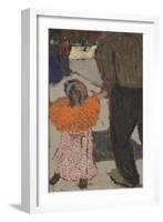 Child Wearing a Red Scarf, C. 1891-Edouard Vuillard-Framed Giclee Print