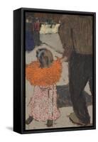 Child Wearing a Red Scarf, C. 1891-Edouard Vuillard-Framed Stretched Canvas