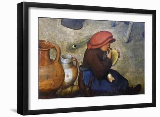 Child Wearing Hat, Detail from the Pesant Wedding-Pieter Bruegel the Elder-Framed Giclee Print