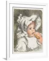 Child with a Biscuit, 1899-Pierre-Auguste Renoir-Framed Giclee Print