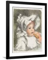 Child with a Biscuit, 1899-Pierre-Auguste Renoir-Framed Giclee Print