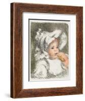 Child with a Biscuit, 1899-Pierre-Auguste Renoir-Framed Giclee Print