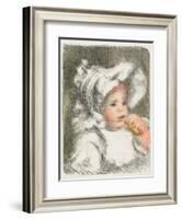 Child with a Biscuit, 1899-Pierre-Auguste Renoir-Framed Giclee Print