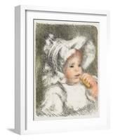 Child with a Biscuit, 1899-Pierre-Auguste Renoir-Framed Giclee Print