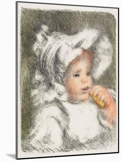 Child with a Biscuit, 1899-Pierre-Auguste Renoir-Mounted Giclee Print