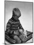 Child with a Cat, 1963-Michael Walters-Mounted Photographic Print