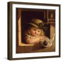 Child With a Doll-Christian Leberecht Vogel-Framed Giclee Print