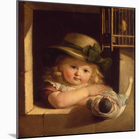 Child With a Doll-Christian Leberecht Vogel-Mounted Giclee Print