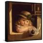 Child With a Doll-Christian Leberecht Vogel-Framed Stretched Canvas