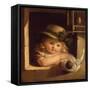 Child With a Doll-Christian Leberecht Vogel-Framed Stretched Canvas