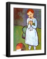 Child with a Dove, c.1901-Pablo Picasso-Framed Art Print