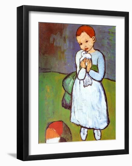 Child with a Dove, c.1901-Pablo Picasso-Framed Art Print