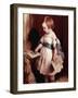 Child with a Drawing-Edwin Henry Landseer-Framed Giclee Print