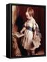 Child with a Drawing-Edwin Henry Landseer-Framed Stretched Canvas