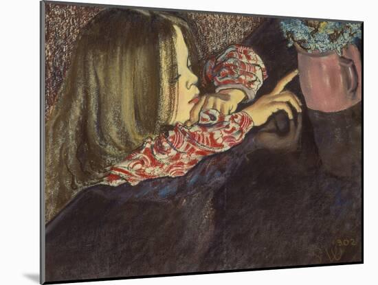 Child with a Flower Pot-Stanislaw Wyspianski-Mounted Giclee Print