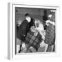 Child with an Afghan Hound at a Dog Show in Horden, County Durham, 1963-Michael Walters-Framed Photographic Print