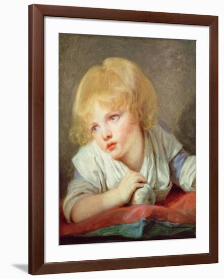 Child with an Apple, Late 18th Century-Jean-Baptiste Greuze-Framed Giclee Print