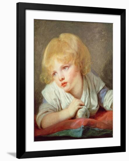 Child with an Apple, Late 18th Century-Jean-Baptiste Greuze-Framed Giclee Print