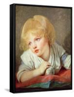 Child with an Apple, Late 18th Century-Jean-Baptiste Greuze-Framed Stretched Canvas