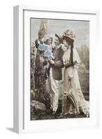 Child with Armand Marseille Doll, Postcard-null-Framed Giclee Print