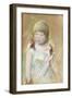 Child with Bangs in a Blue Dress, C.1910-Mary Cassatt-Framed Giclee Print