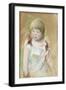 Child with Bangs in a Blue Dress, C.1910-Mary Cassatt-Framed Giclee Print