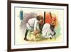 Child with Black Cat in Costume-null-Framed Premium Giclee Print