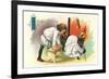 Child with Black Cat in Costume-null-Framed Premium Giclee Print