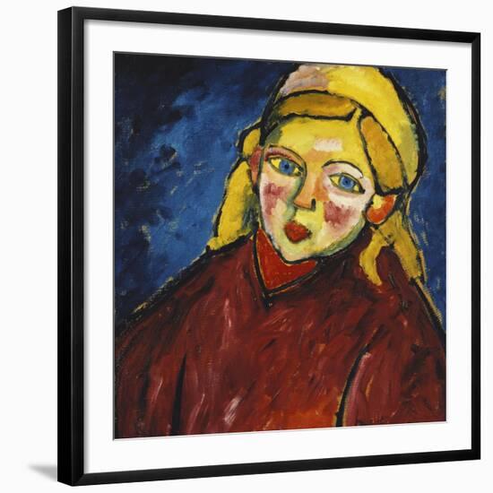 Child with Blue Eyes; Kind Mit Blauen Augen, 1912-Alexej Von Jawlensky-Framed Premium Giclee Print