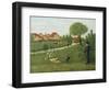 Child with Geese-Louis Vivin-Framed Giclee Print